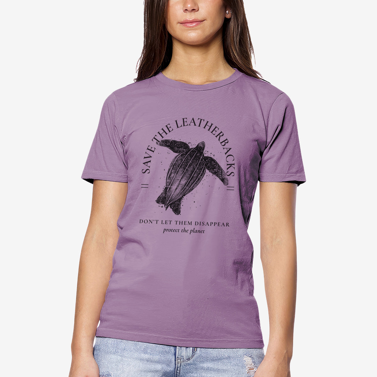 CLOSEOUT - Save the Leatherbacks - Don&#39;t Let Them Disappear - Unisex Crewneck - Made in USA - 100% Organic Cotton