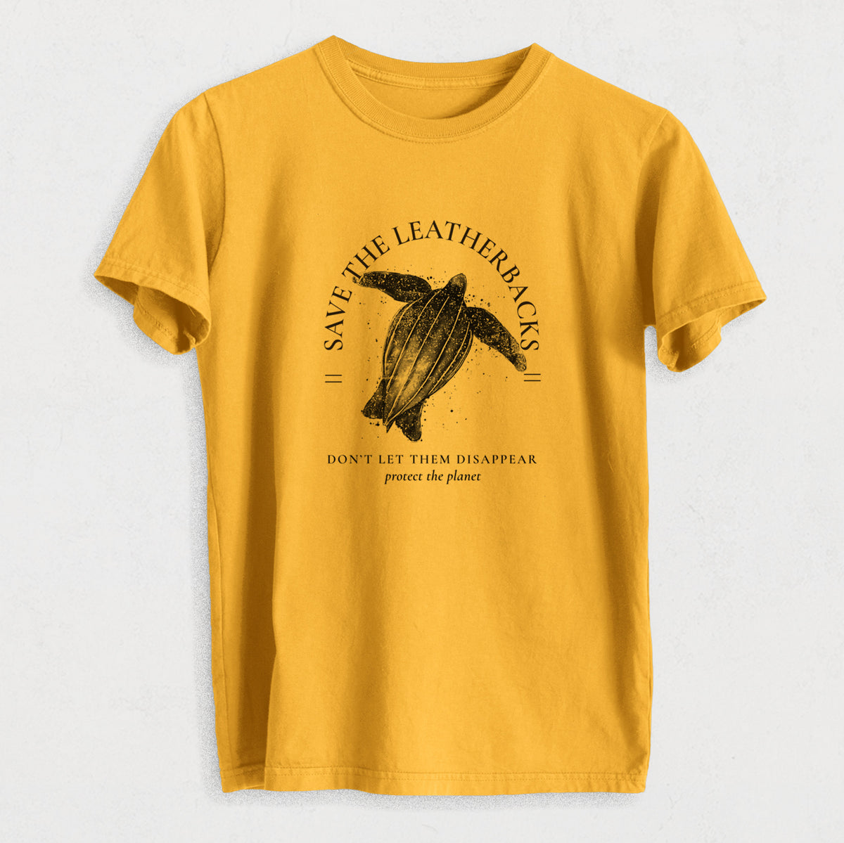 Save the Leatherbacks - Don&#39;t Let Them Disappear - Heavyweight Men&#39;s 100% Organic Cotton Tee