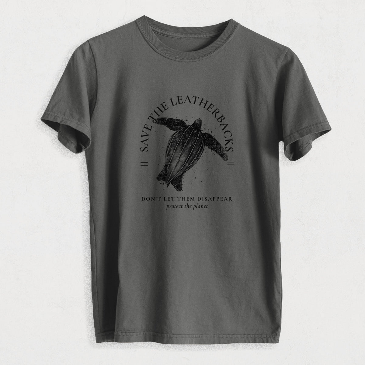 Save the Leatherbacks - Don&#39;t Let Them Disappear - Heavyweight Men&#39;s 100% Organic Cotton Tee