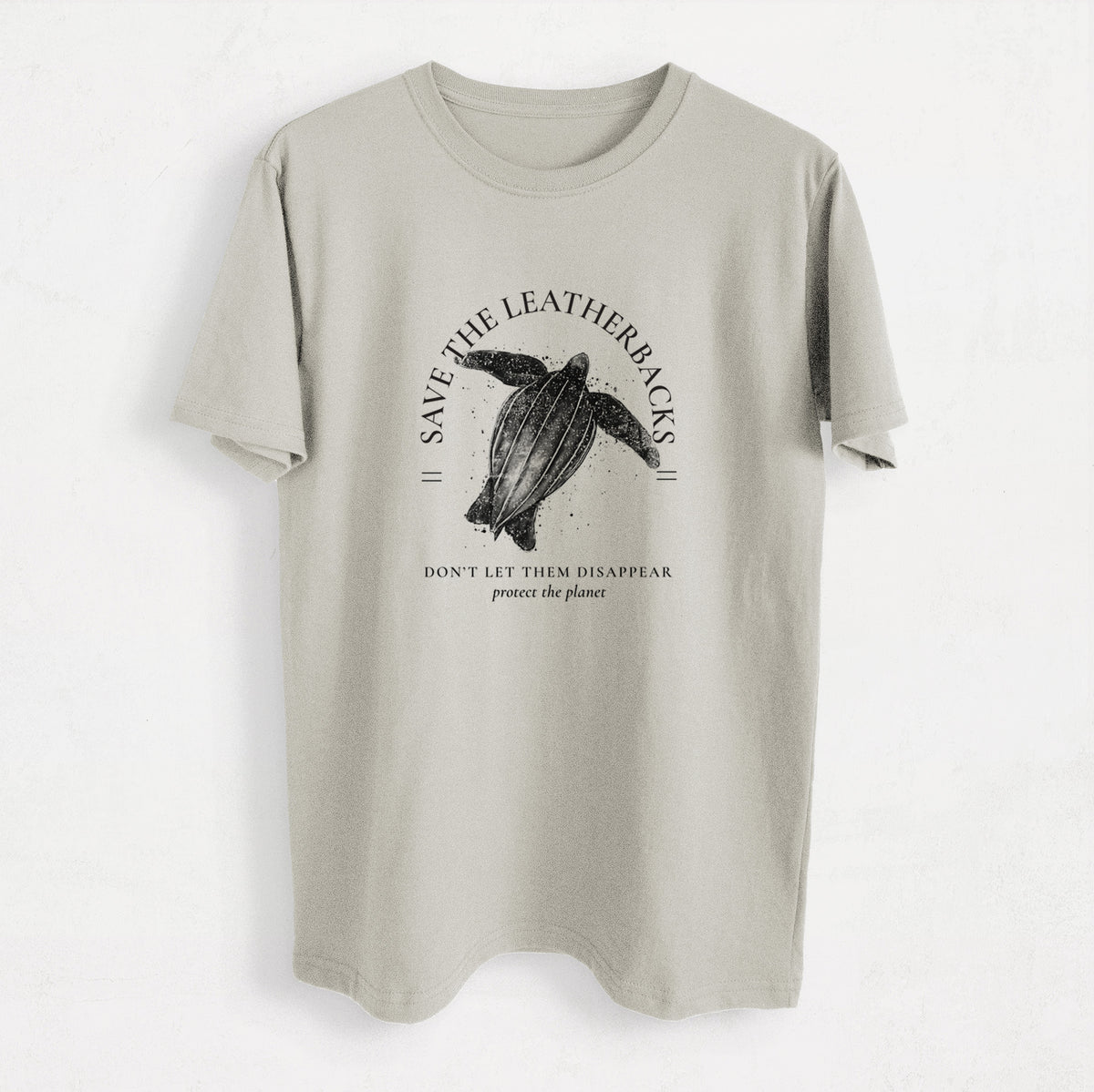 Save the Leatherbacks - Don&#39;t Let Them Disappear - Heavyweight Men&#39;s 100% Organic Cotton Tee