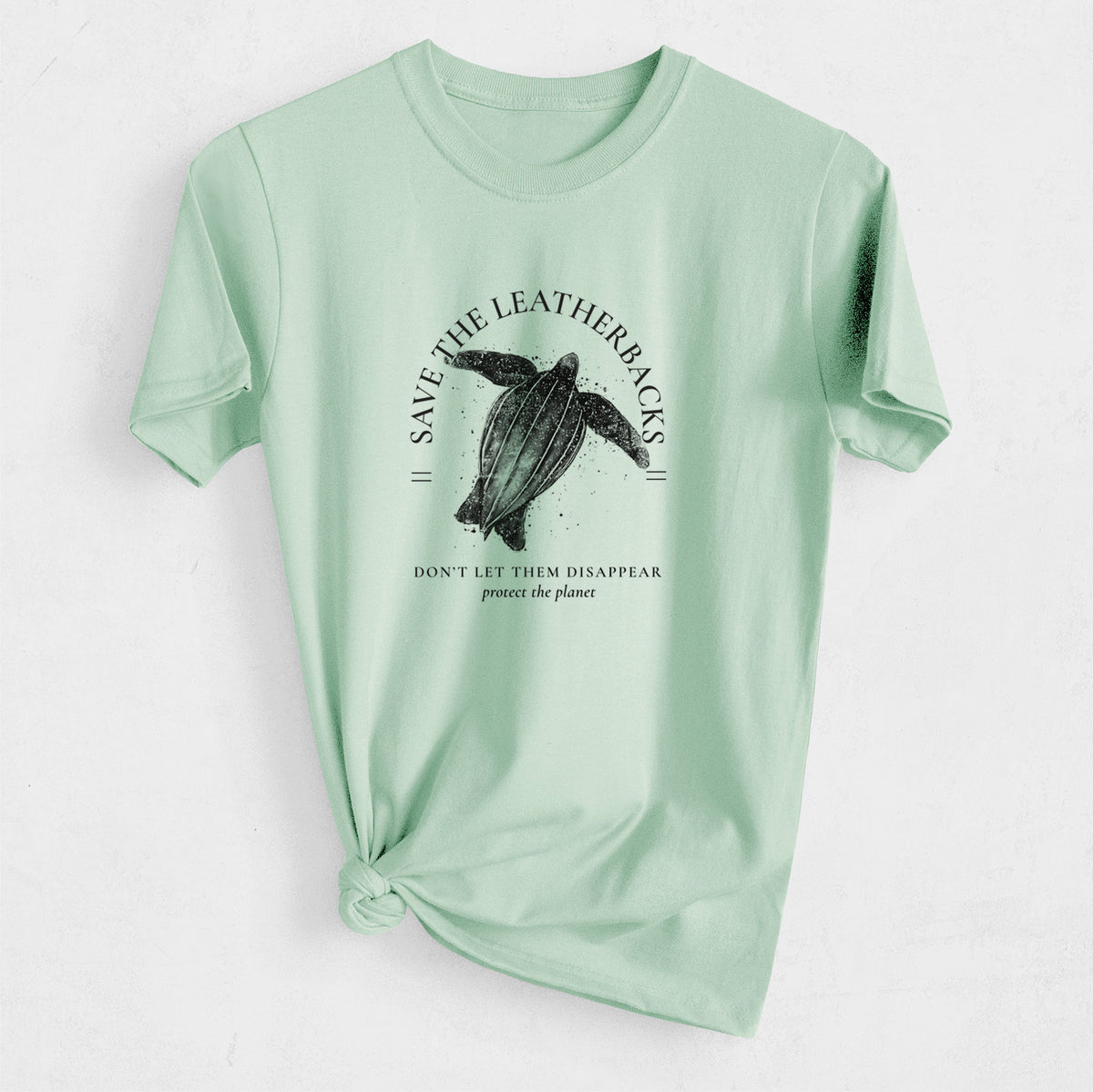 Save the Leatherbacks - Don&#39;t Let Them Disappear - Heavyweight Men&#39;s 100% Organic Cotton Tee