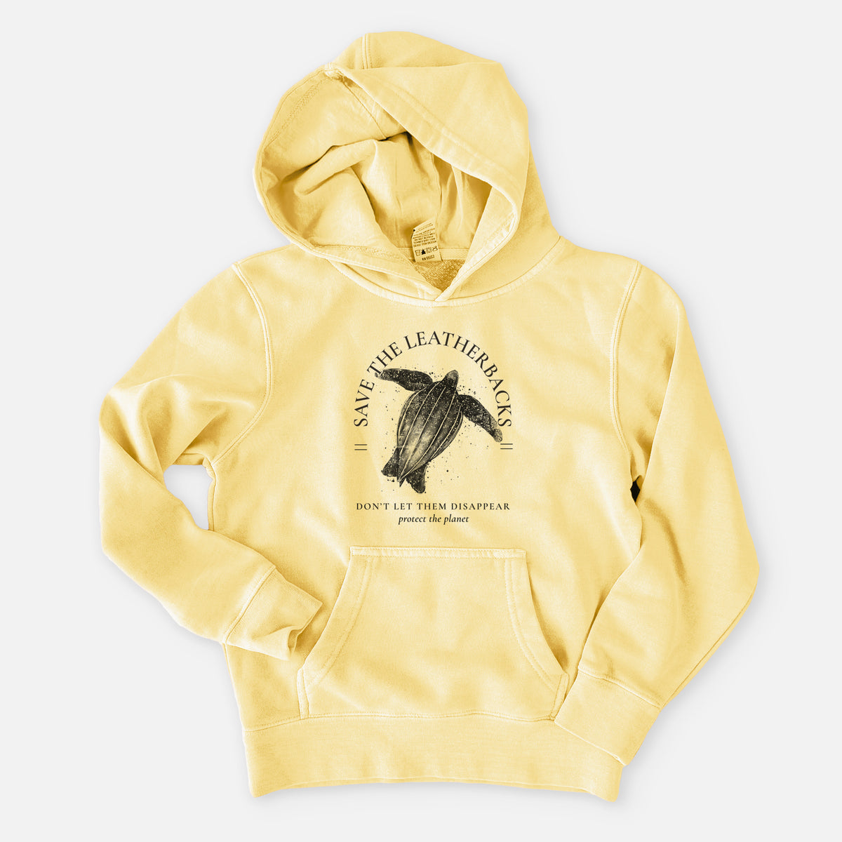 Save the Leatherbacks - Don&#39;t Let Them Disappear - Youth Pigment Dyed Hoodie