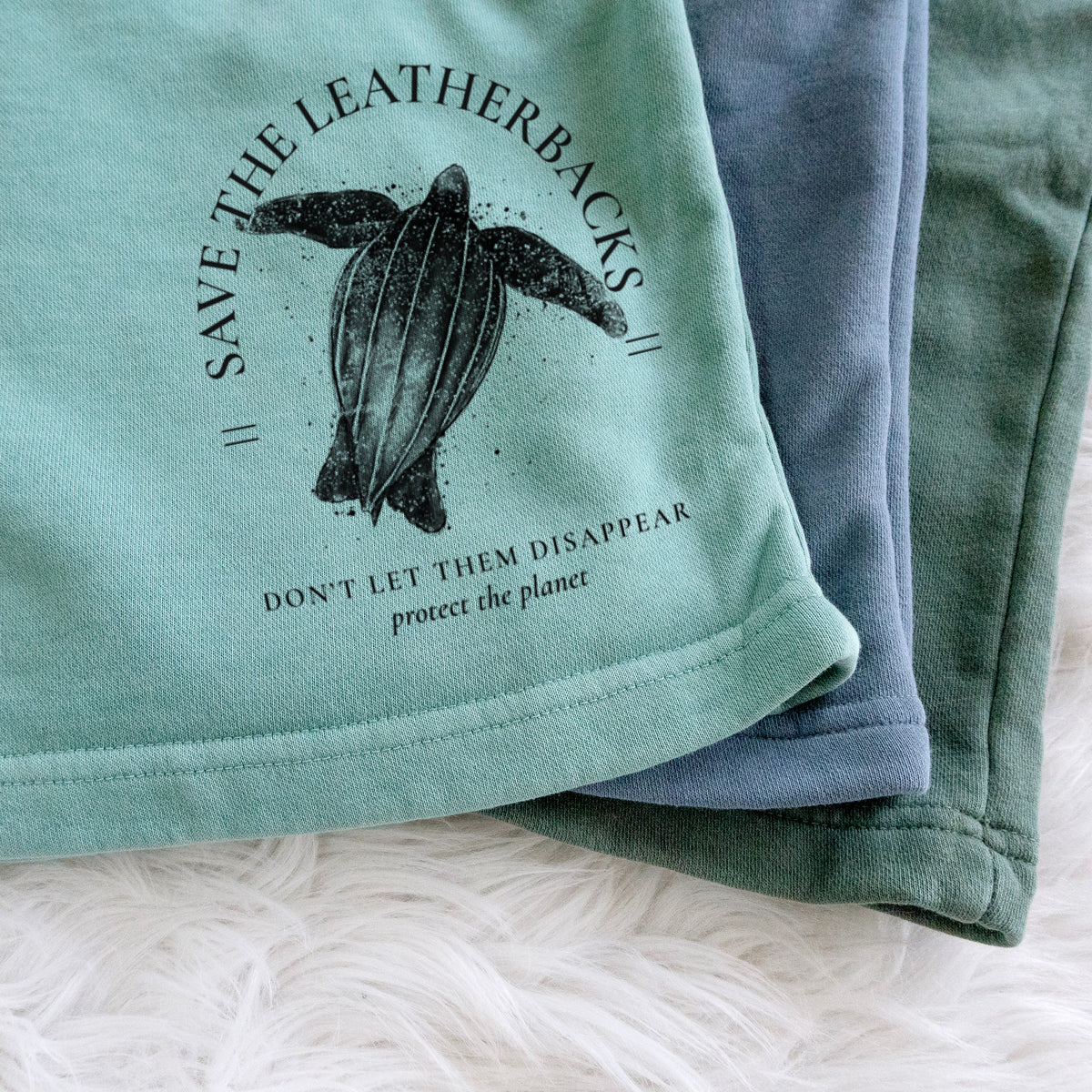 Save the Leatherbacks - Don&#39;t Let Them Disappear - Unisex Pigment Dyed Shorts