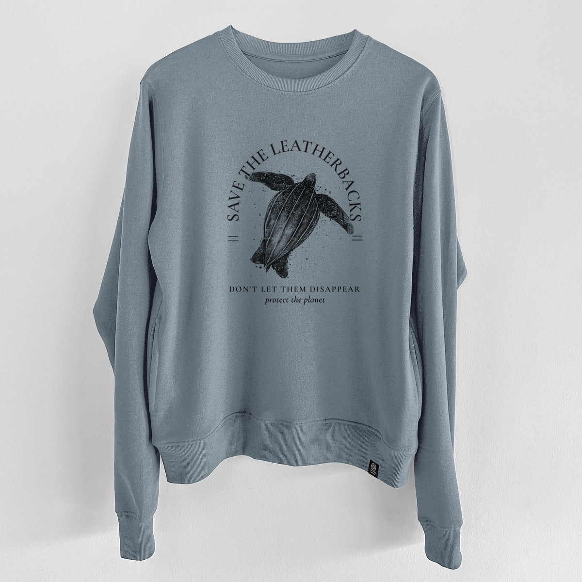 Save the Leatherbacks - Don&#39;t Let Them Disappear  - Unisex Reclaimed Crewneck Sweatshirt