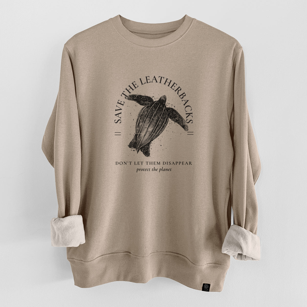 Save the Leatherbacks - Don&#39;t Let Them Disappear  - Unisex Reclaimed Crewneck Sweatshirt