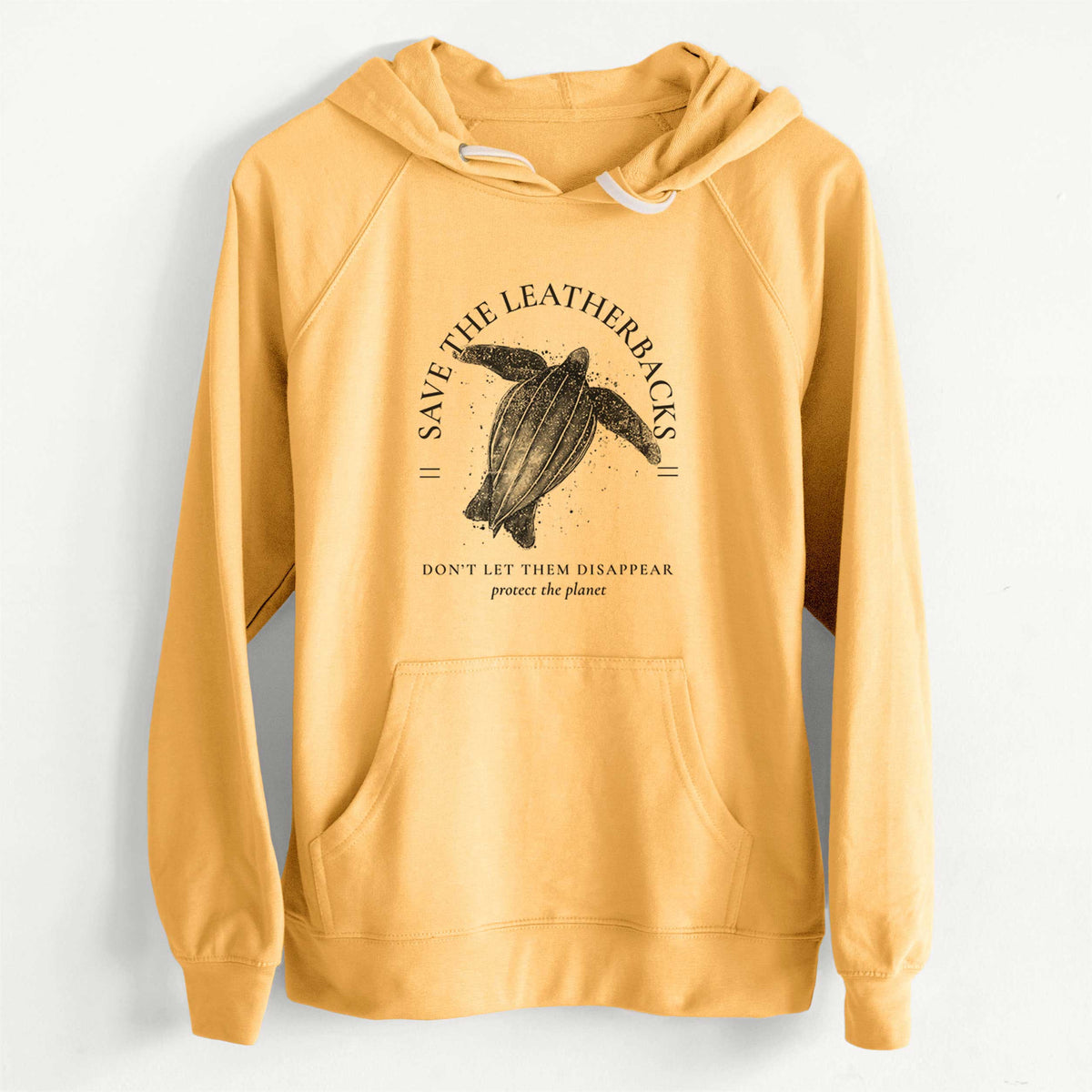 CLEARANCE - Save the Leatherbacks - Don&#39;t Let Them Disappear  - Unisex Slim Fit Loopback Terry Hoodie