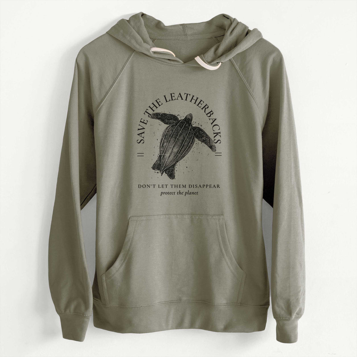 CLEARANCE - Save the Leatherbacks - Don&#39;t Let Them Disappear  - Unisex Slim Fit Loopback Terry Hoodie