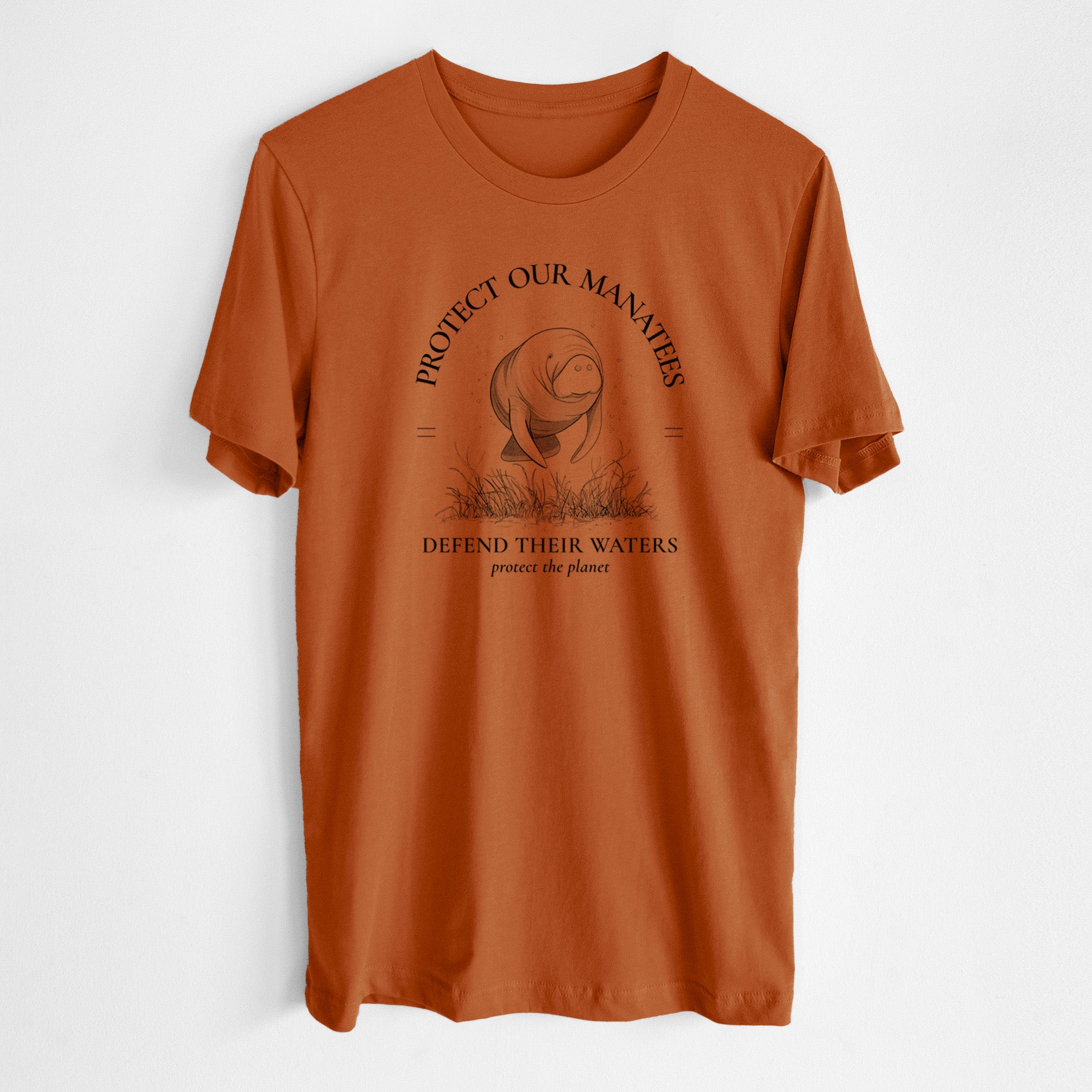 Protect The Manatees - Defend Their Waters - Lightweight 100% Cotton Unisex Crewneck