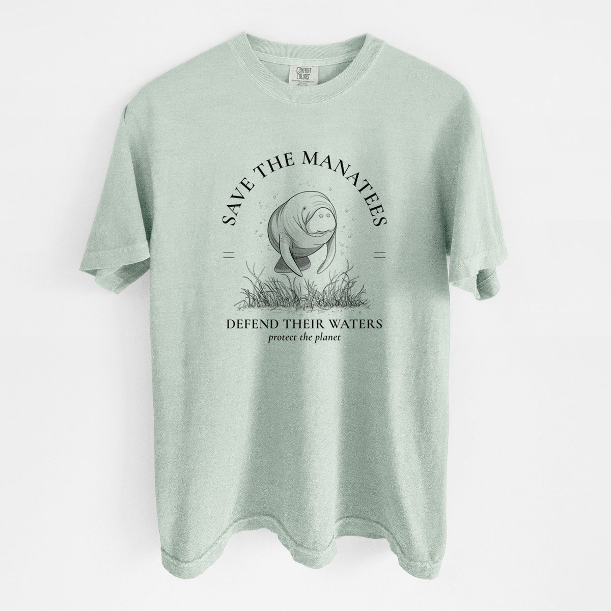 Protect The Manatees - Defend Their Waters - Unisex Comfort Colors Garment-Dyed Heavyweight T-shirt