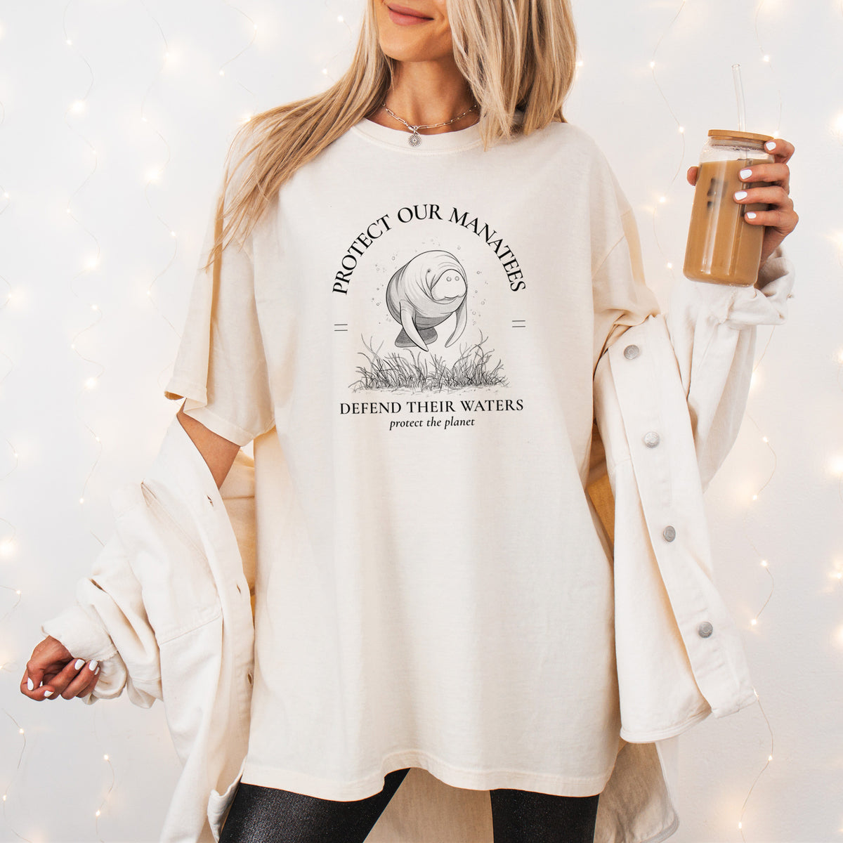 Protect The Manatees - Defend Their Waters - Unisex Comfort Colors Garment-Dyed Heavyweight T-shirt