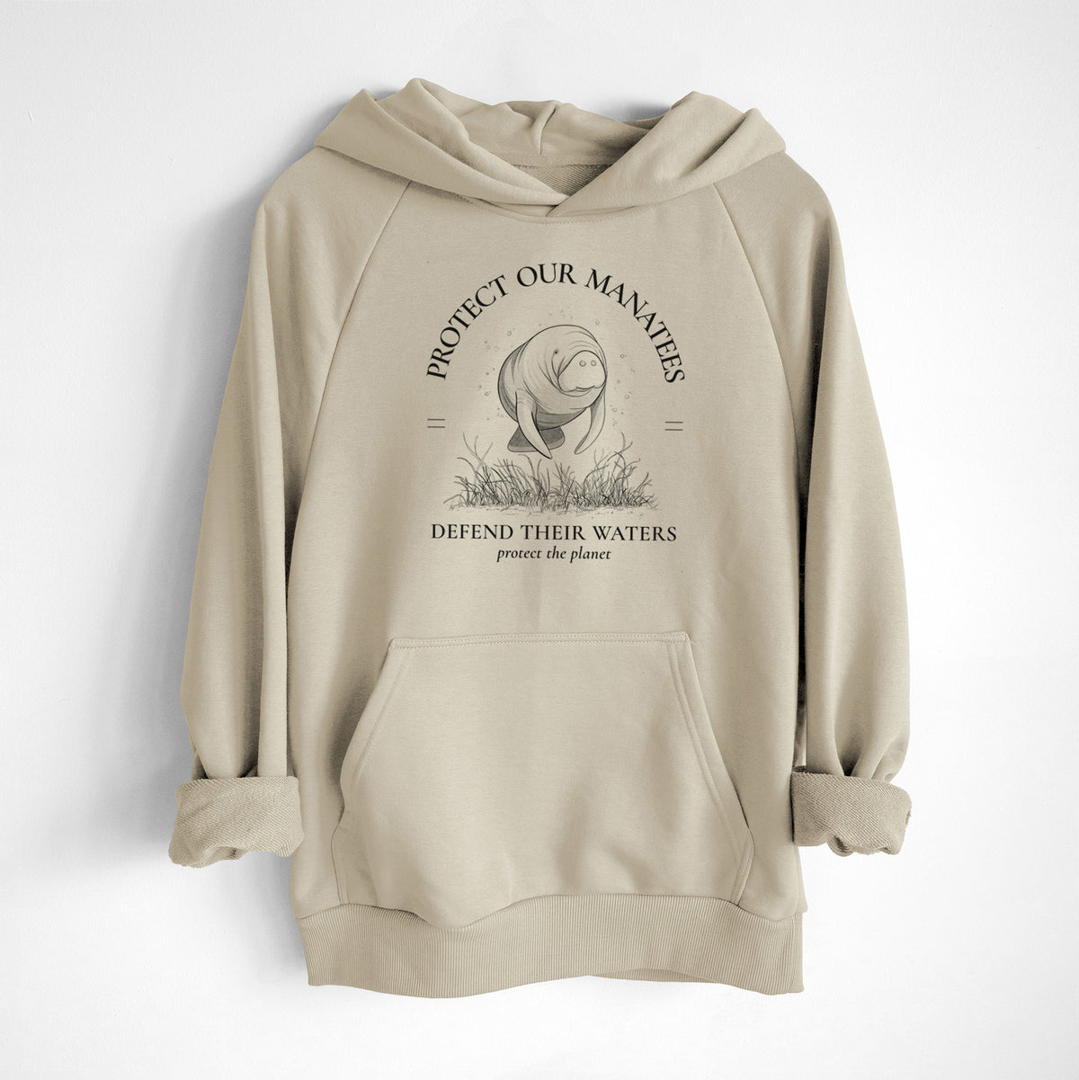 Protect The Manatees - Defend Their Waters - UltraLuxe Heavyweight French Terry Hoodie