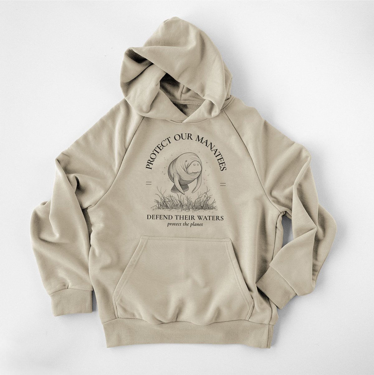 Protect The Manatees - Defend Their Waters - UltraLuxe Heavyweight French Terry Hoodie