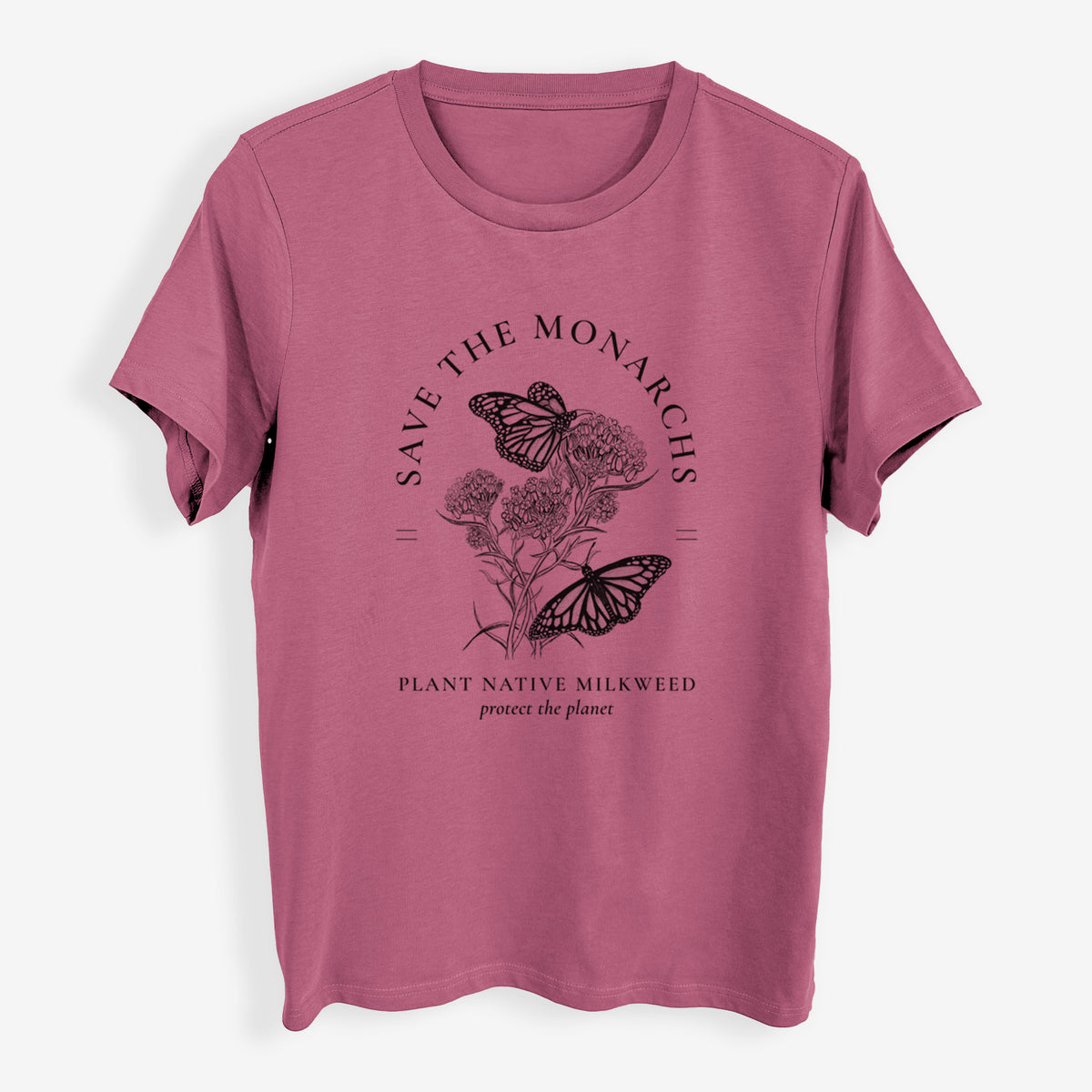 Save the Monarchs - Plant Native Milkweed - Womens Everyday Maple Tee