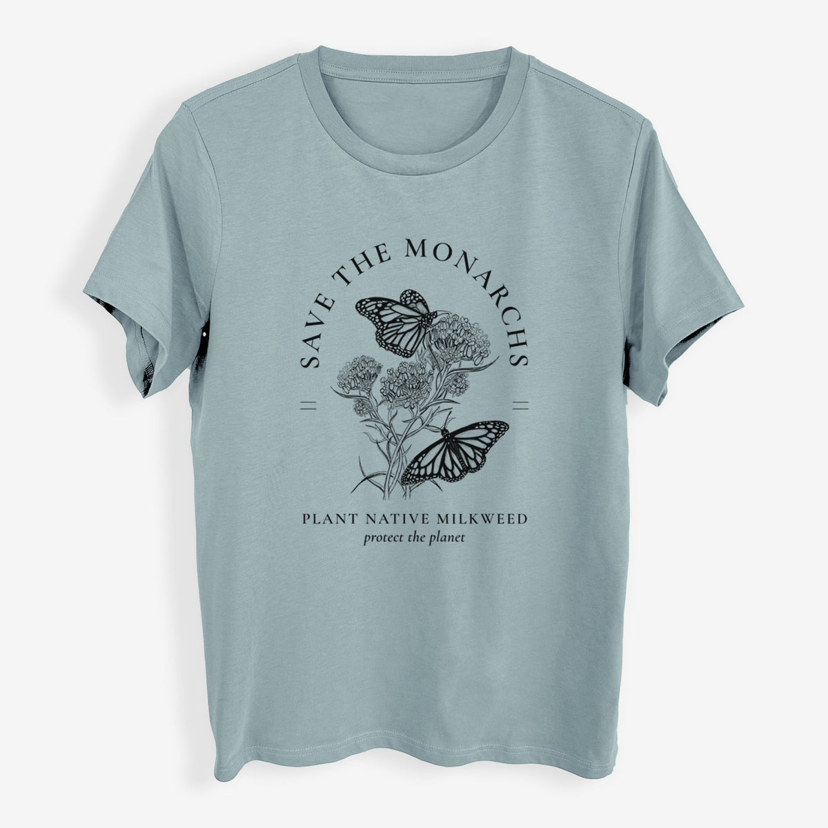 Save the Monarchs - Plant Native Milkweed - Womens Everyday Maple Tee
