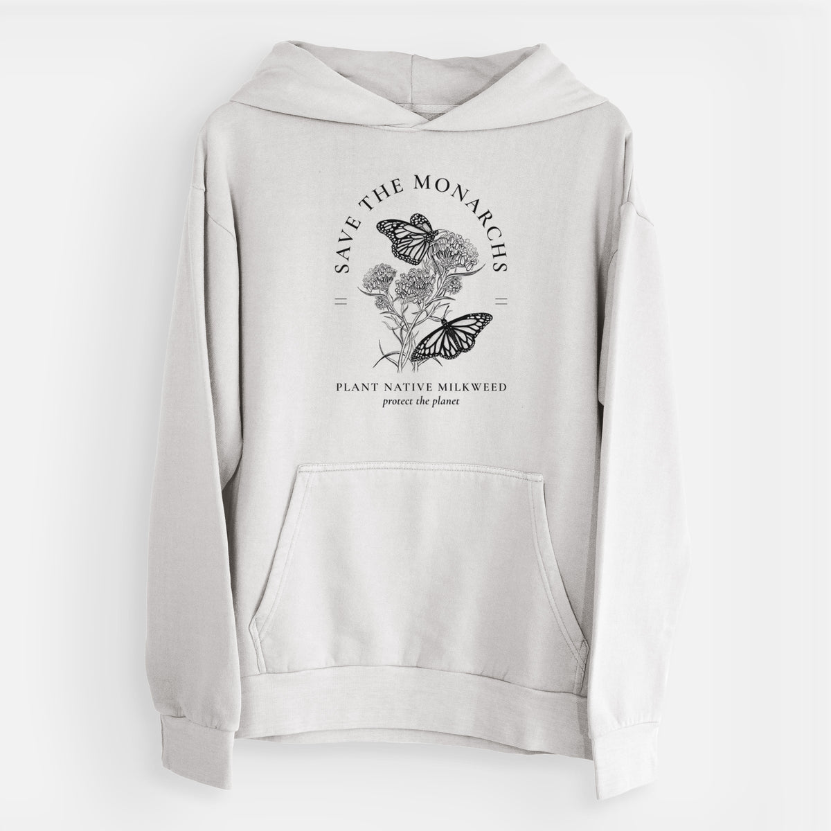 Save the Monarchs - Plant Native Milkweed  - Urban Heavyweight Hoodie