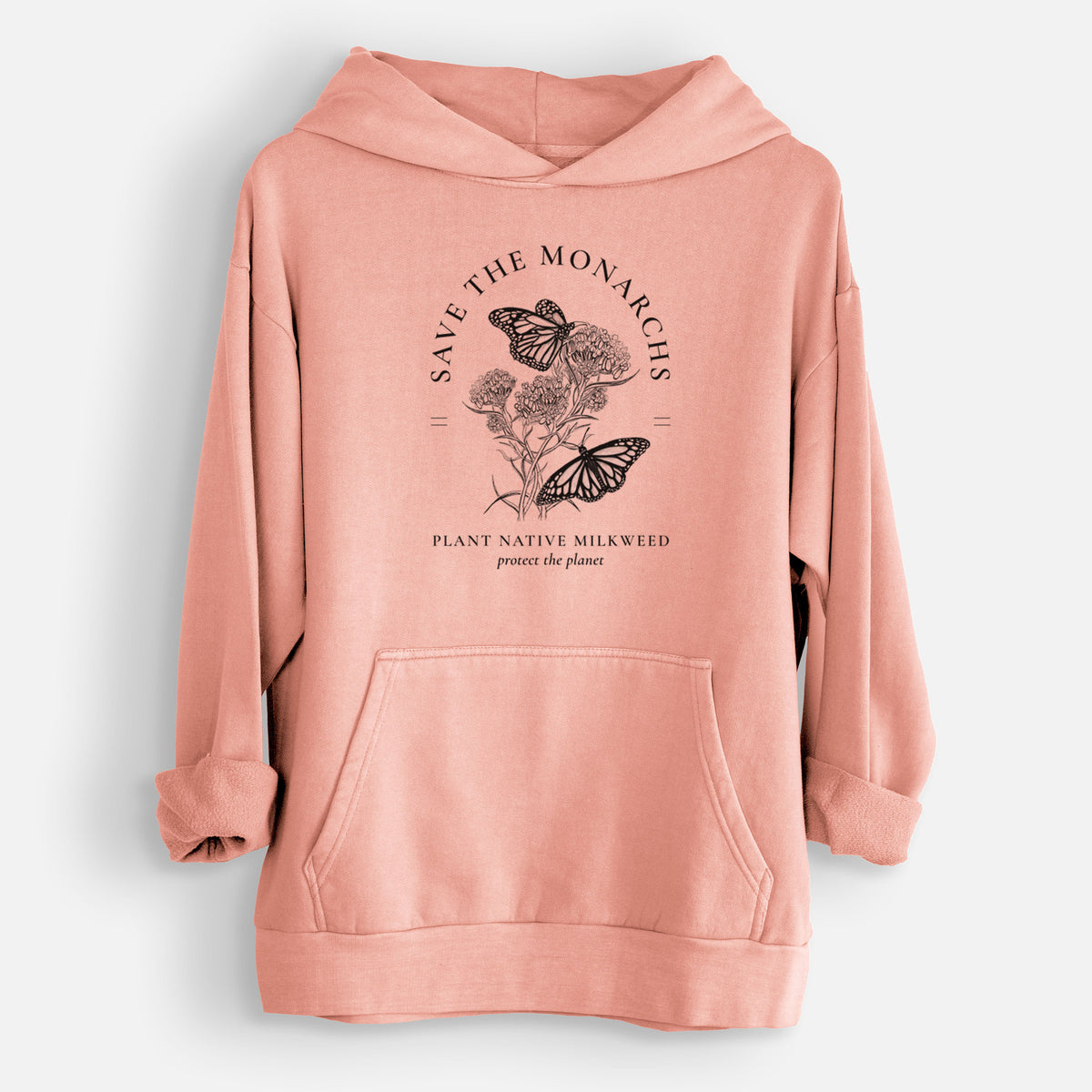 Save the Monarchs - Plant Native Milkweed  - Urban Heavyweight Hoodie