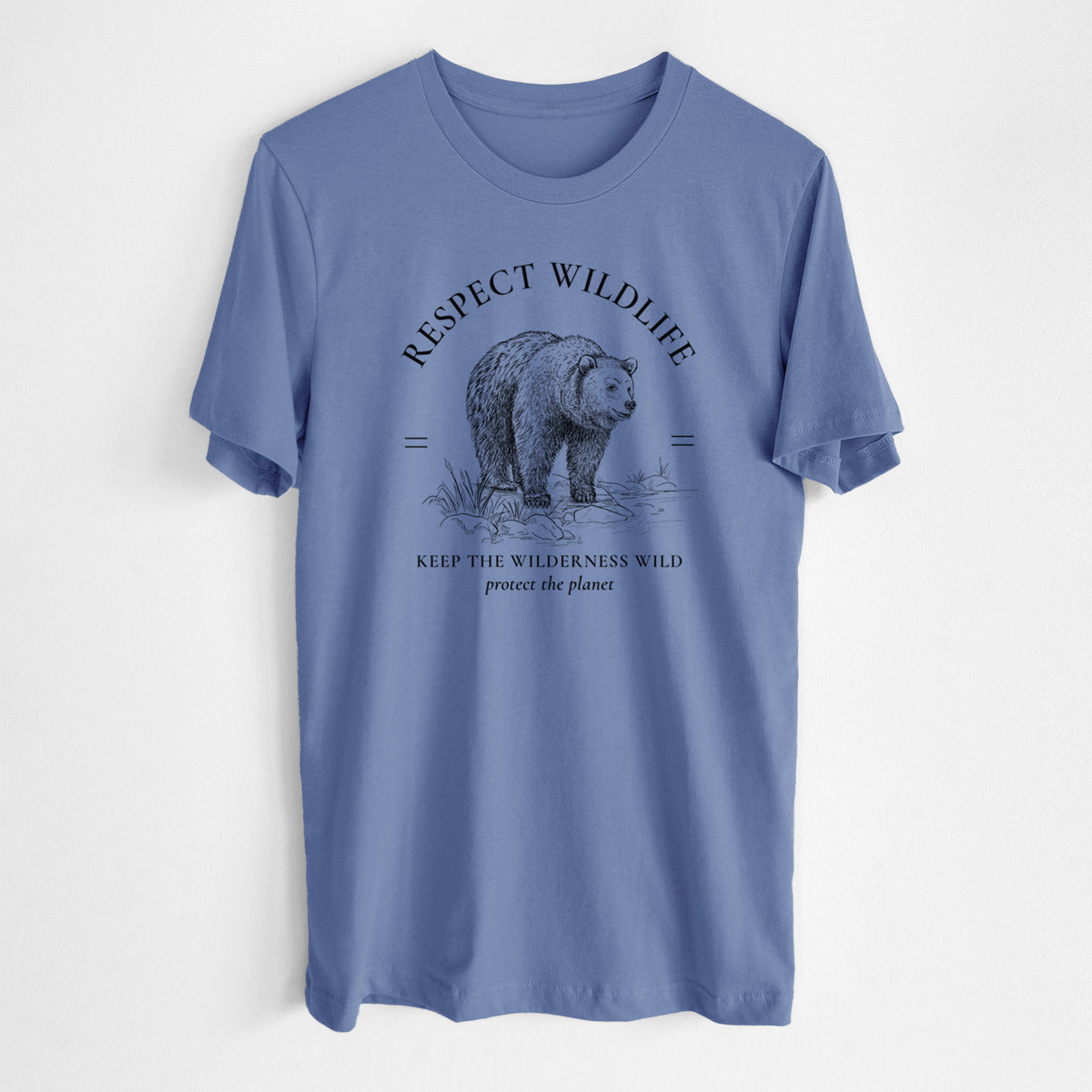 Respect Wildlife - Keep the Wilderness Wild - Lightweight 100% Cotton Unisex Crewneck