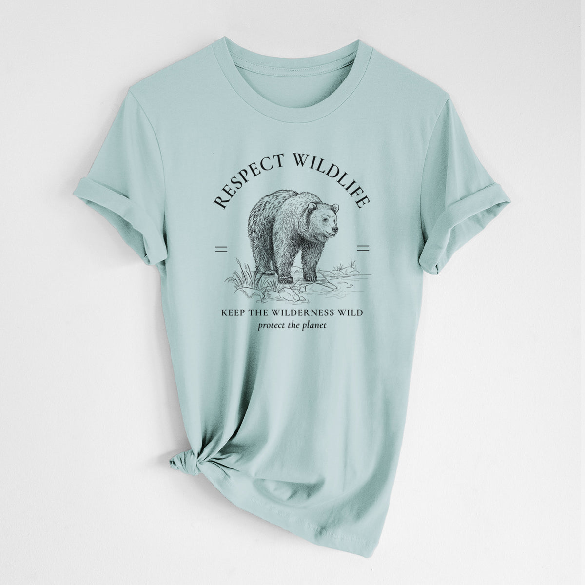 Respect Wildlife - Keep the Wilderness Wild - Lightweight 100% Cotton Unisex Crewneck
