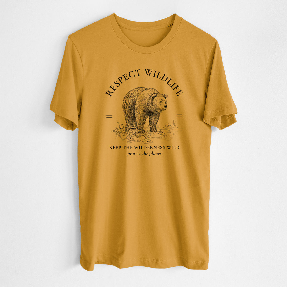 Respect Wildlife - Keep the Wilderness Wild - Lightweight 100% Cotton Unisex Crewneck