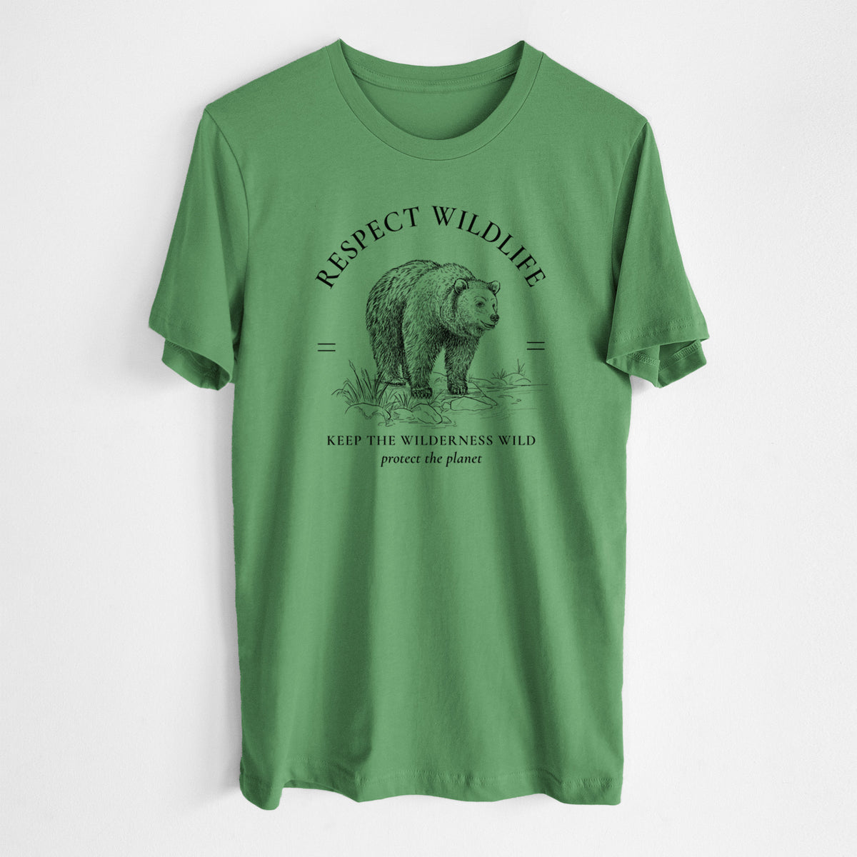 Respect Wildlife - Keep the Wilderness Wild - Lightweight 100% Cotton Unisex Crewneck