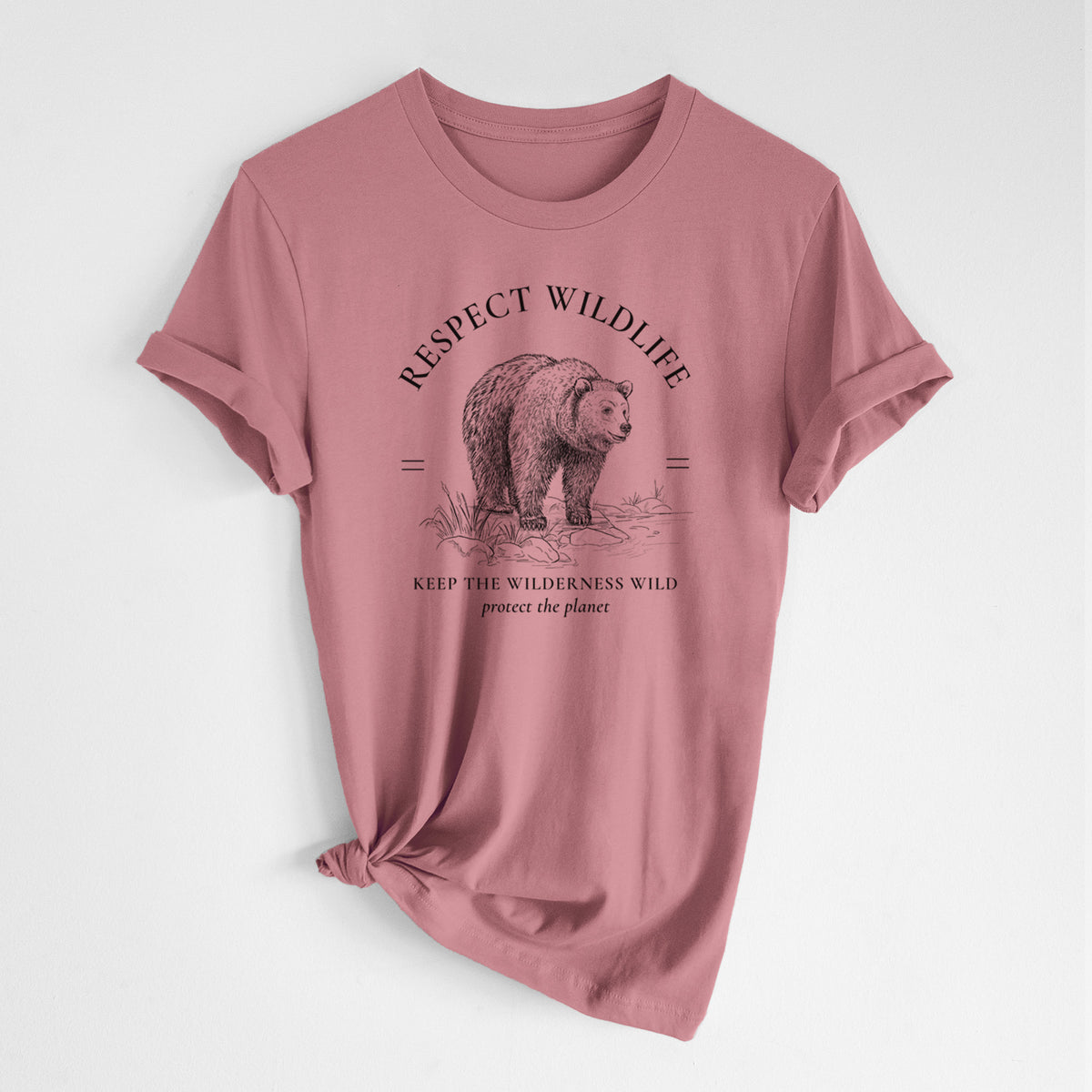 Respect Wildlife - Keep the Wilderness Wild - Lightweight 100% Cotton Unisex Crewneck