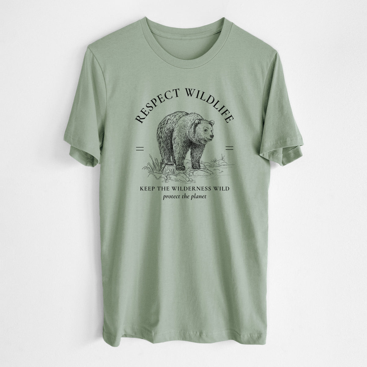 Respect Wildlife - Keep the Wilderness Wild - Lightweight 100% Cotton Unisex Crewneck