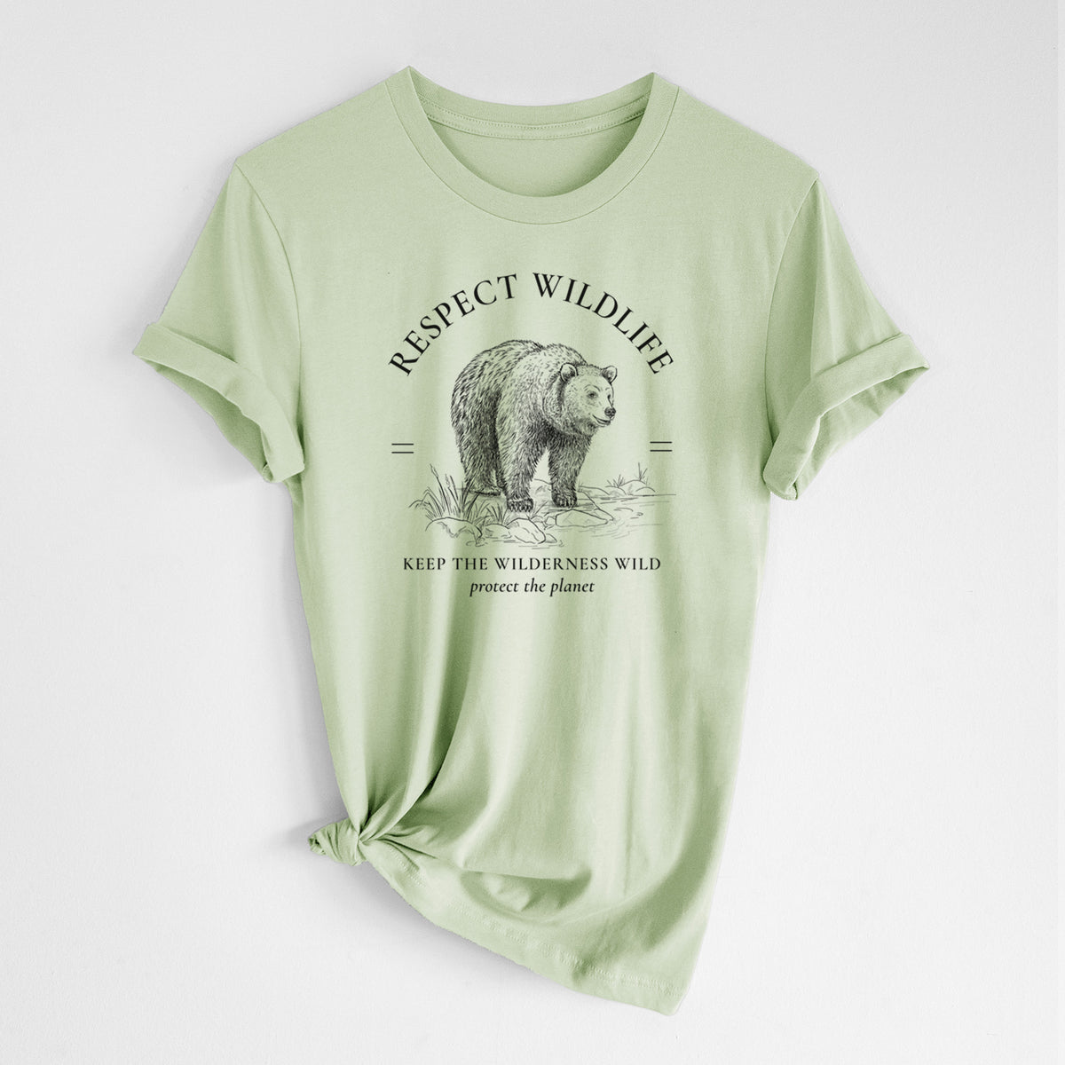 Respect Wildlife - Keep the Wilderness Wild - Lightweight 100% Cotton Unisex Crewneck