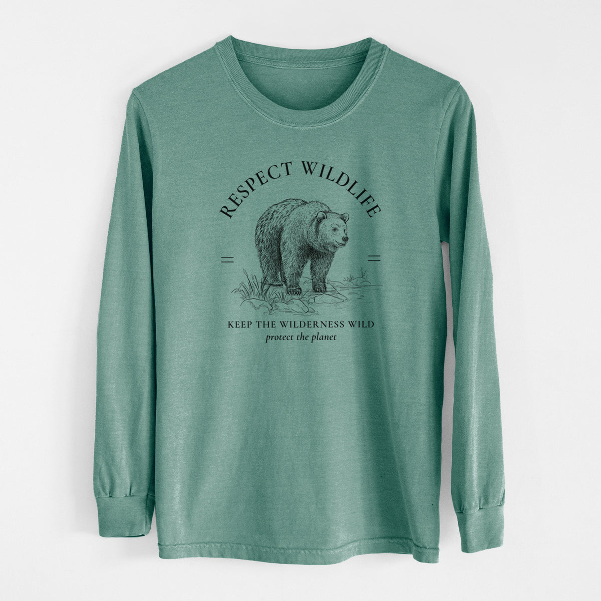 Respect Wildlife - Keep the Wilderness Wild - Unisex Comfort Colors 100% Cotton Long Sleeve