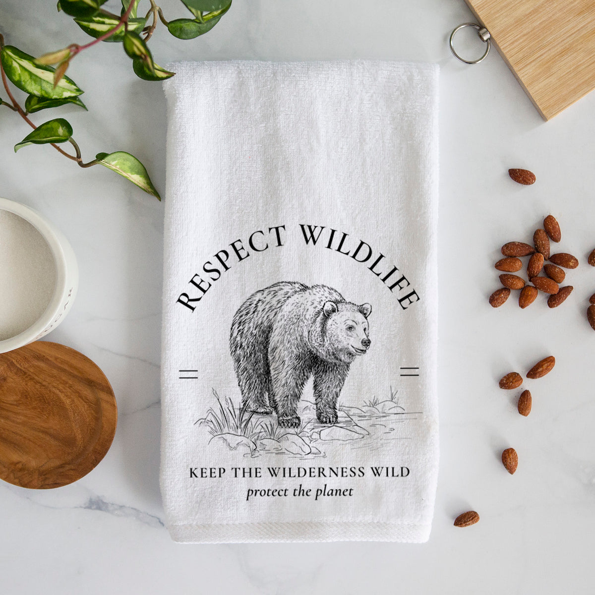 Respect Wildlife - Keep the Wilderness Wild Premium Decorative Hand Towel