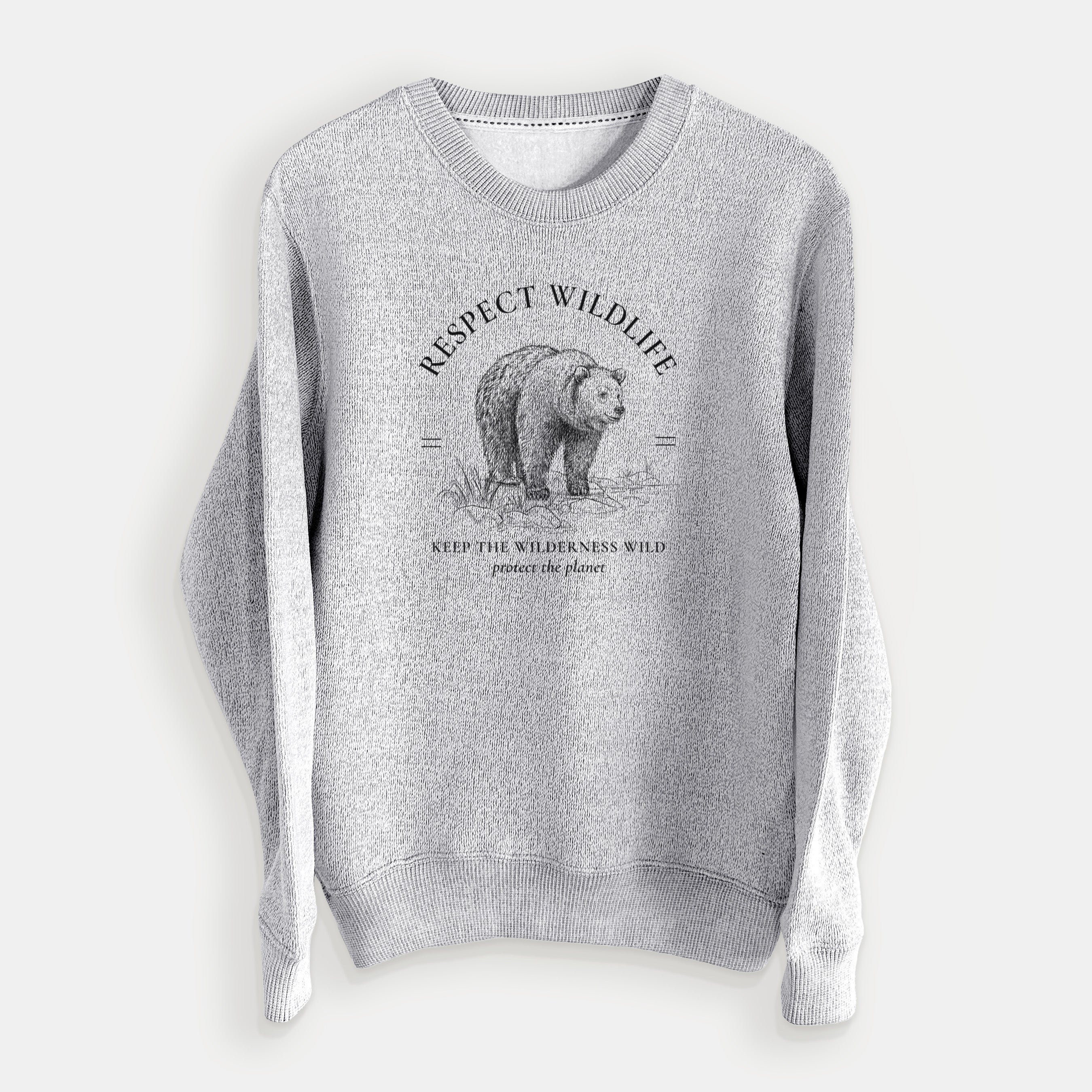 Respect Wildlife - Keep the Wilderness Wild - Knit Sweatshirt
