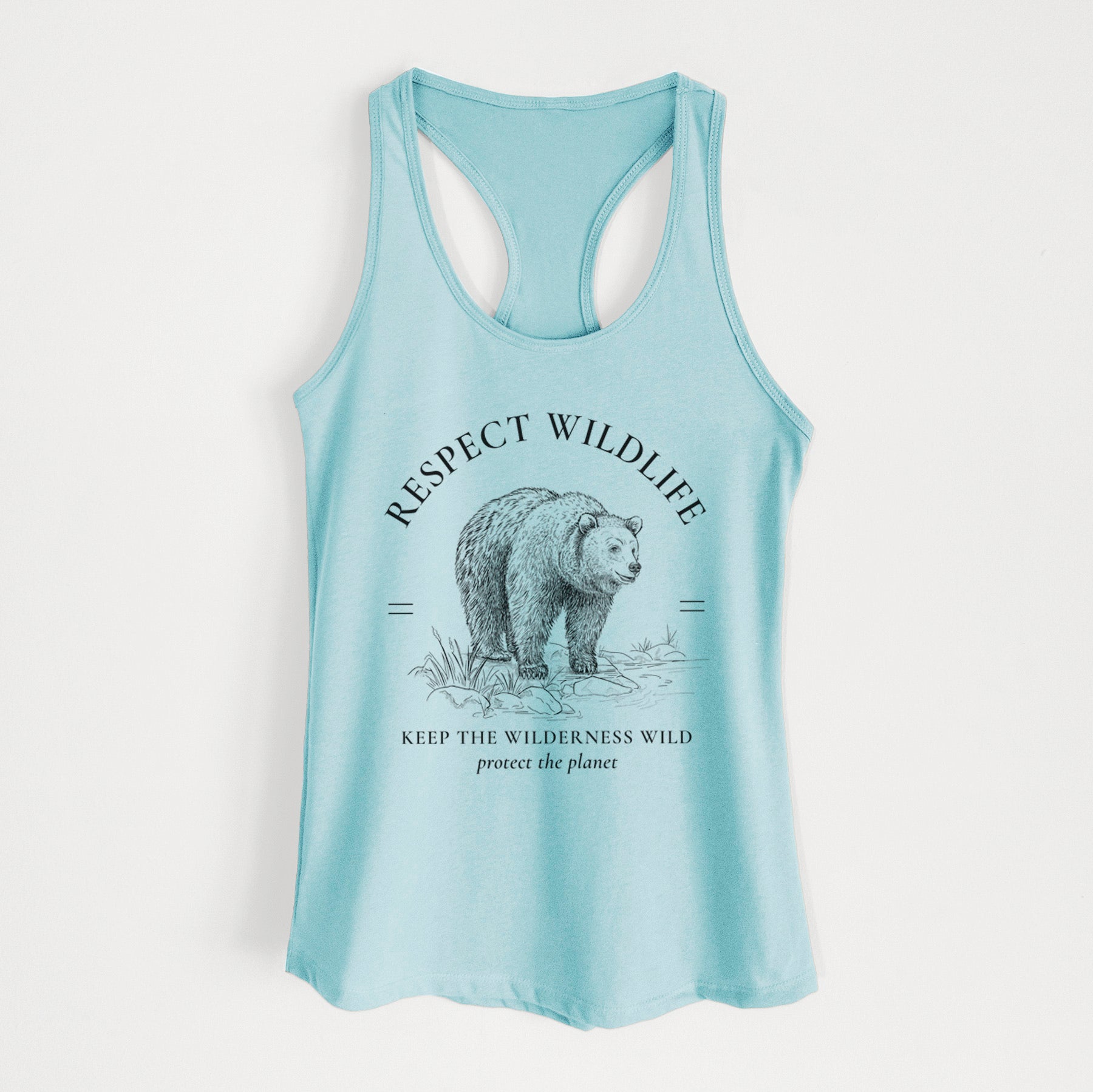Respect Wildlife - Keep the Wilderness Wild - Women's Racerback Tanktop