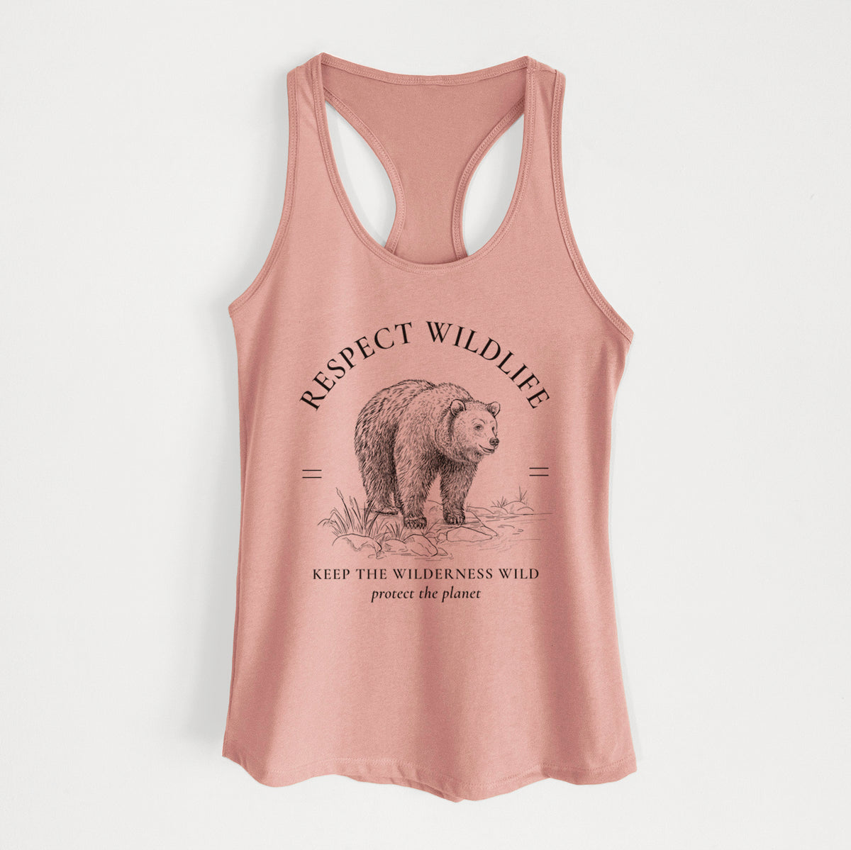 Respect Wildlife - Keep the Wilderness Wild - Women's Racerback Tanktop