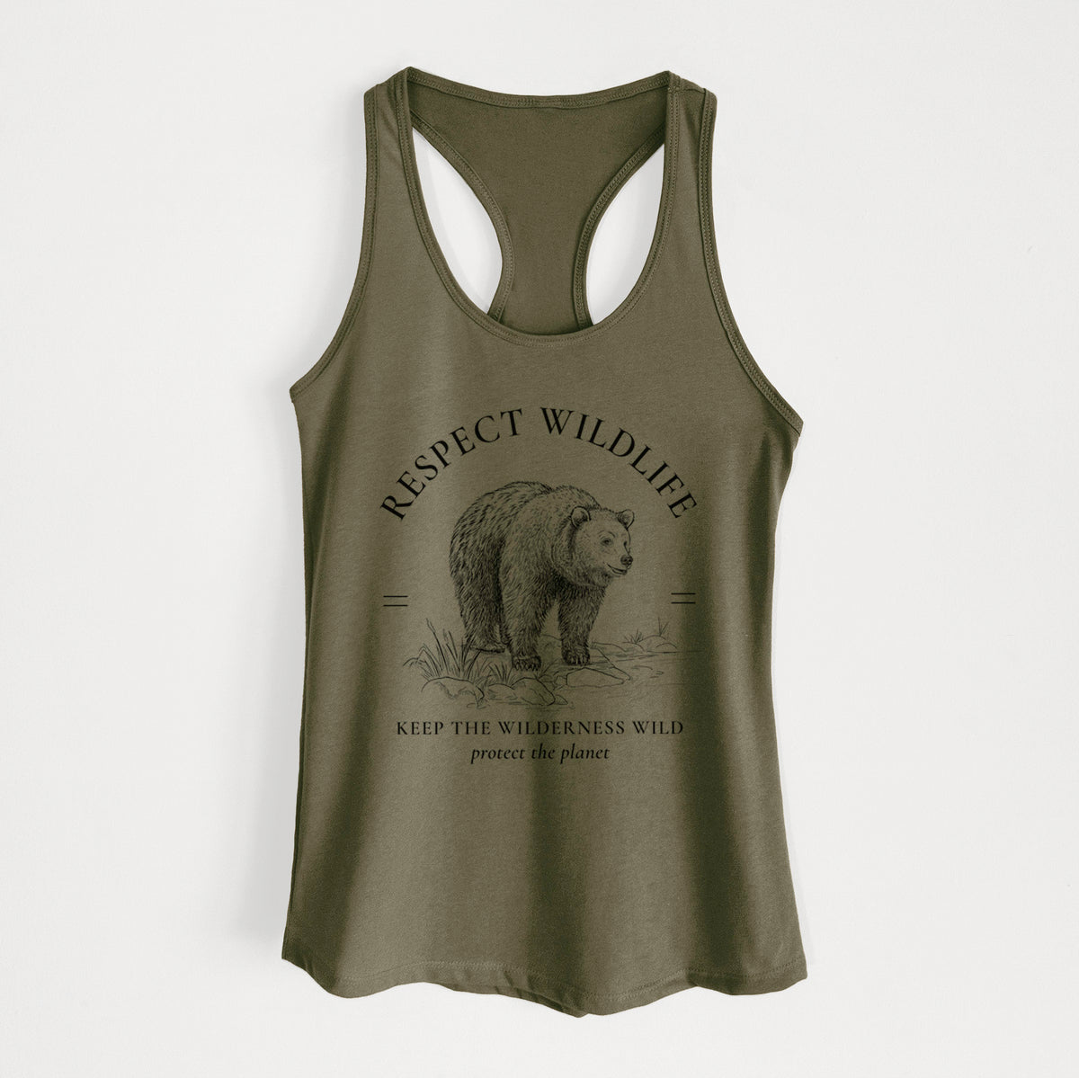 Respect Wildlife - Keep the Wilderness Wild - Women's Racerback Tanktop