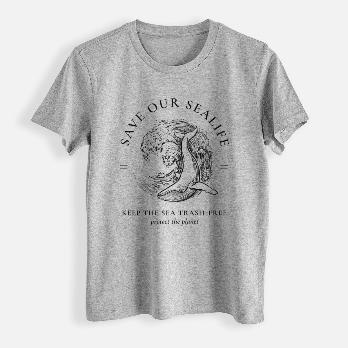 Save our Sealife - Keep the Sea Trash-Free - Womens Everyday Maple Tee