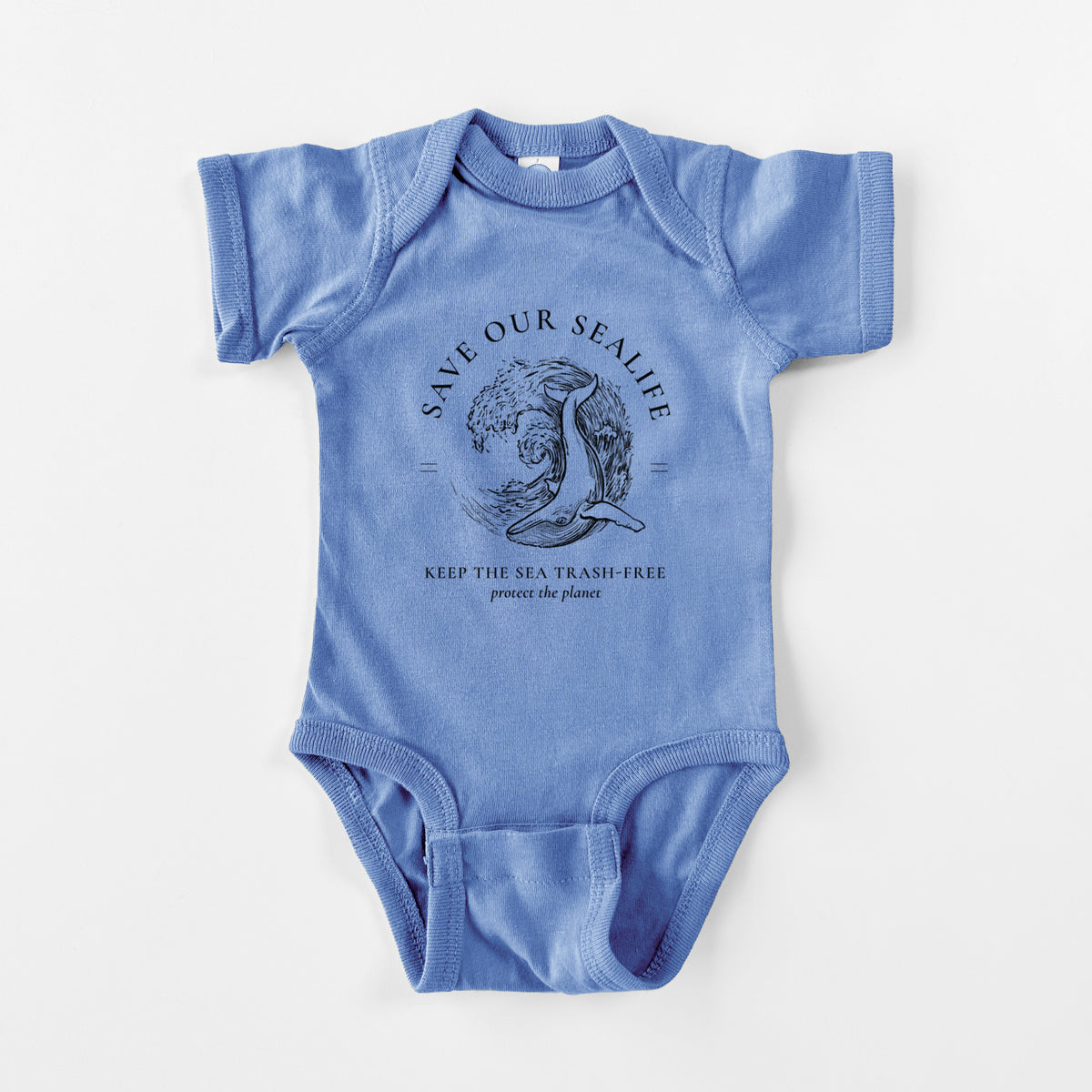Save our Sealife - Keep the Sea Trash-Free - Baby Fine Jersey Bodysuit