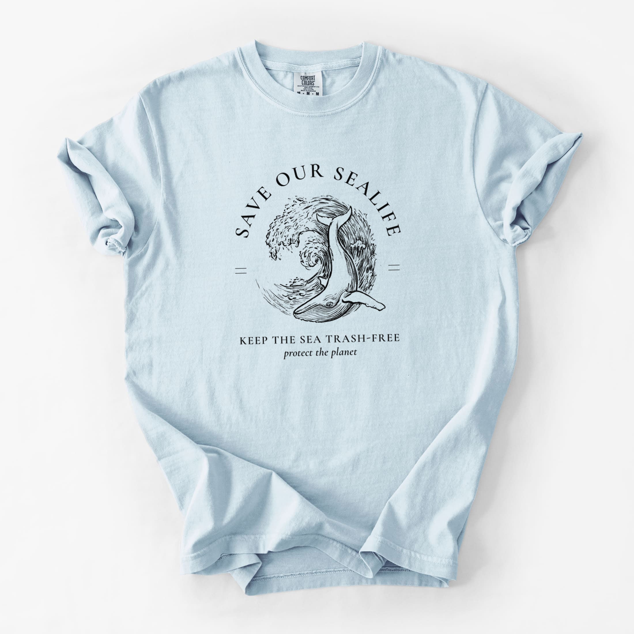 Save our Sealife - Keep the Sea Trash-Free - Unisex Comfort Colors Garment-Dyed Heavyweight T-shirt