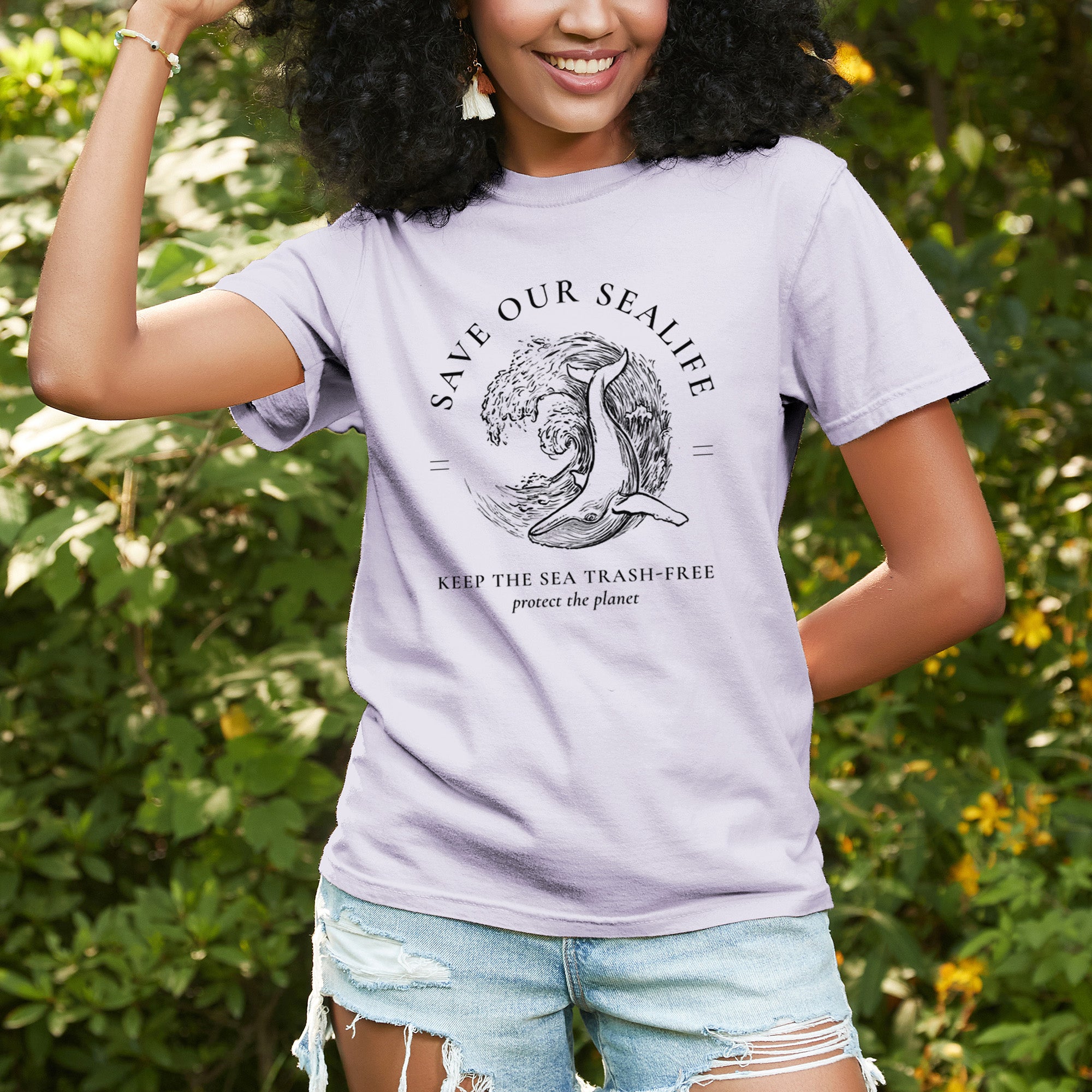 Save our Sealife - Keep the Sea Trash-Free - Unisex Comfort Colors Garment-Dyed Heavyweight T-shirt
