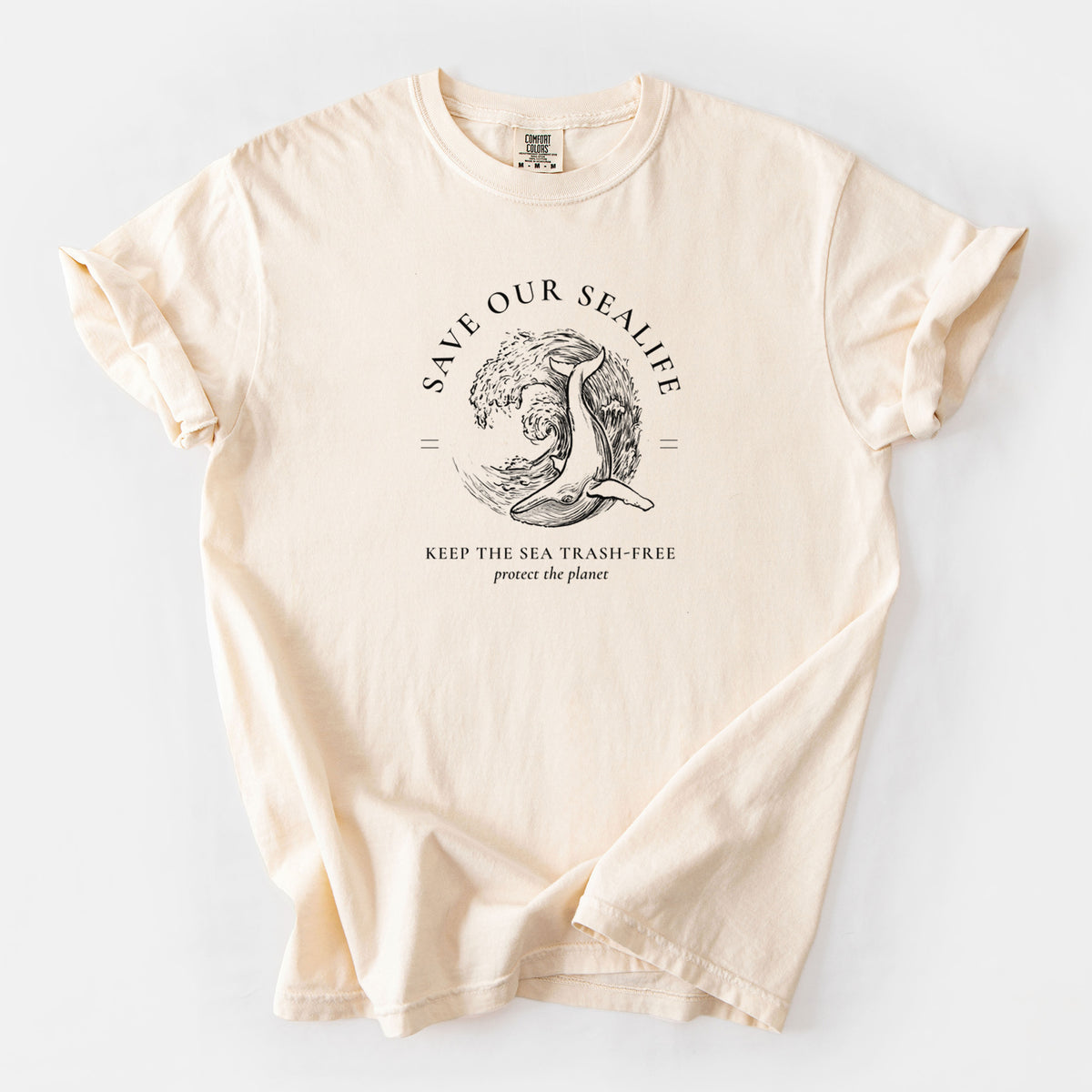 Save our Sealife - Keep the Sea Trash-Free - Unisex Comfort Colors Garment-Dyed Heavyweight T-shirt