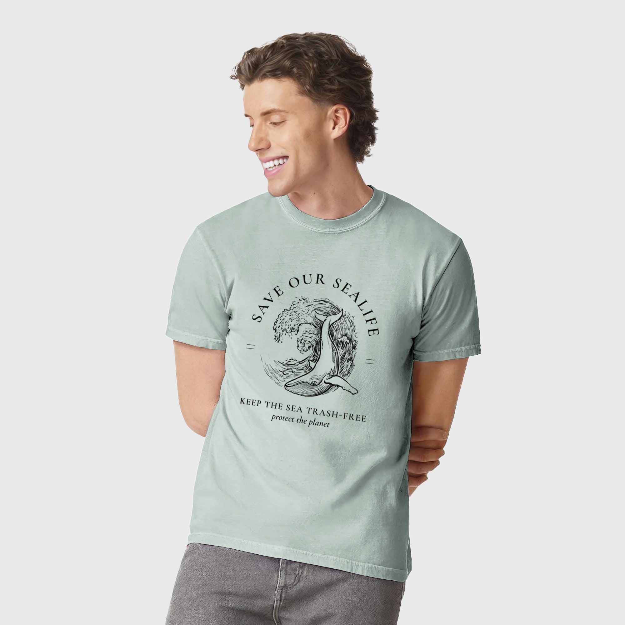 Save our Sealife - Keep the Sea Trash-Free - Unisex Comfort Colors Garment-Dyed Heavyweight T-shirt