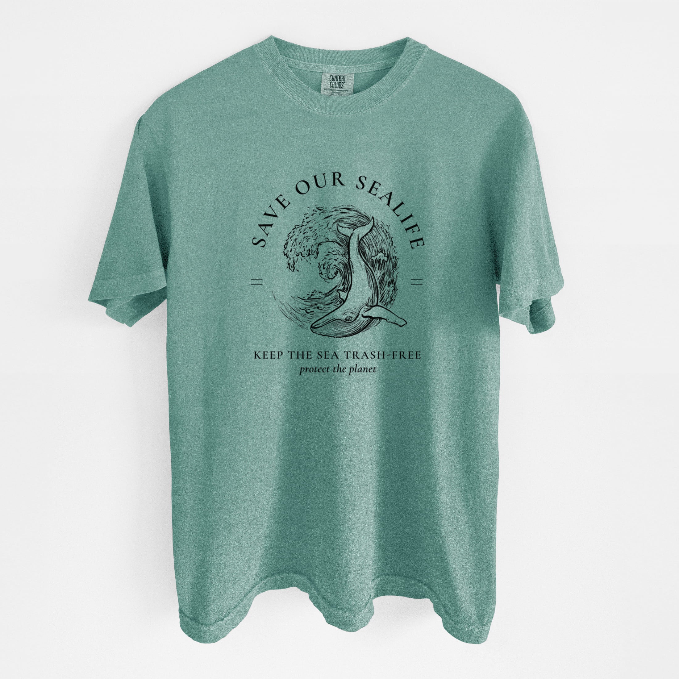 Save our Sealife - Keep the Sea Trash-Free - Unisex Comfort Colors Garment-Dyed Heavyweight T-shirt