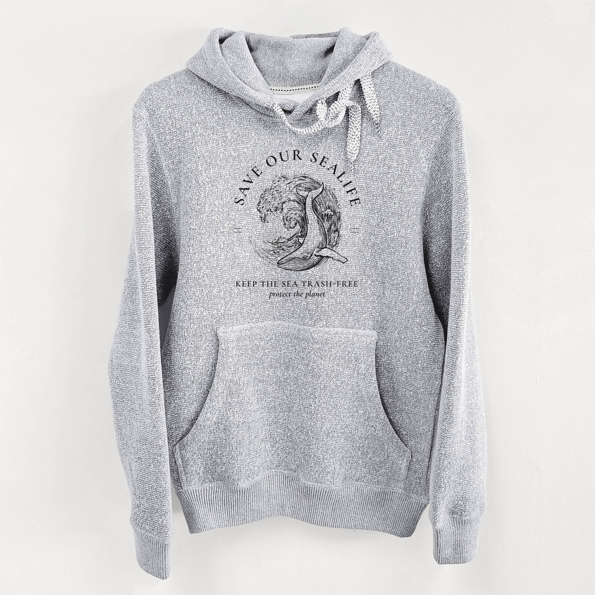 Save our Sealife - Keep the Sea Trash-Free - Knit Hoodie