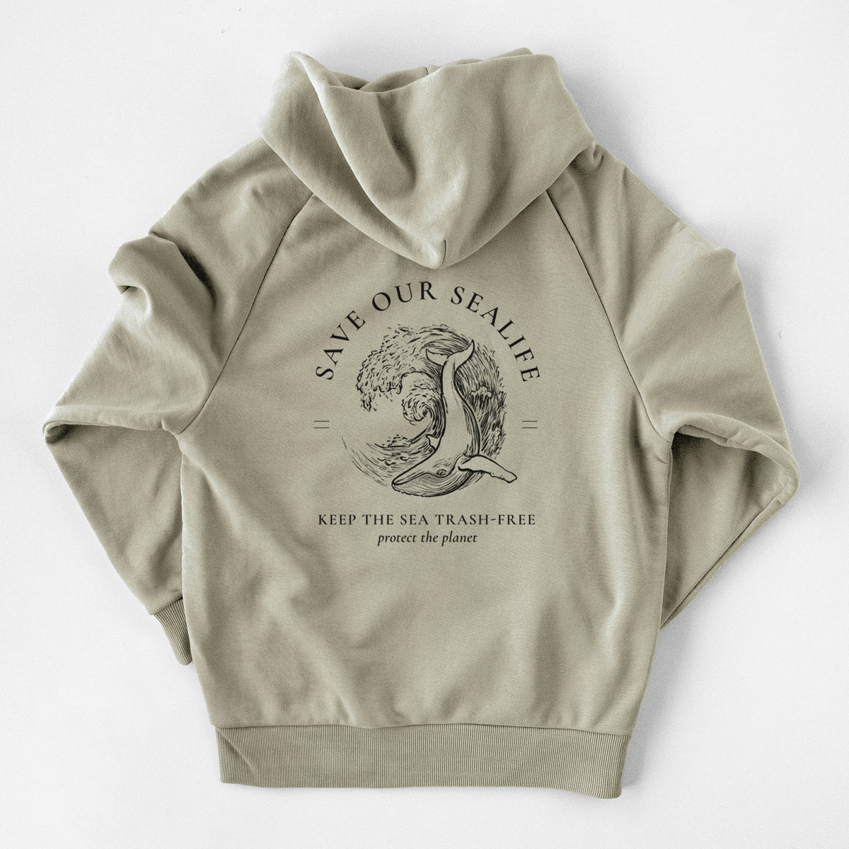 Save our Sealife - Keep the Sea Trash-Free - UltraLuxe Heavyweight French Terry Hoodie
