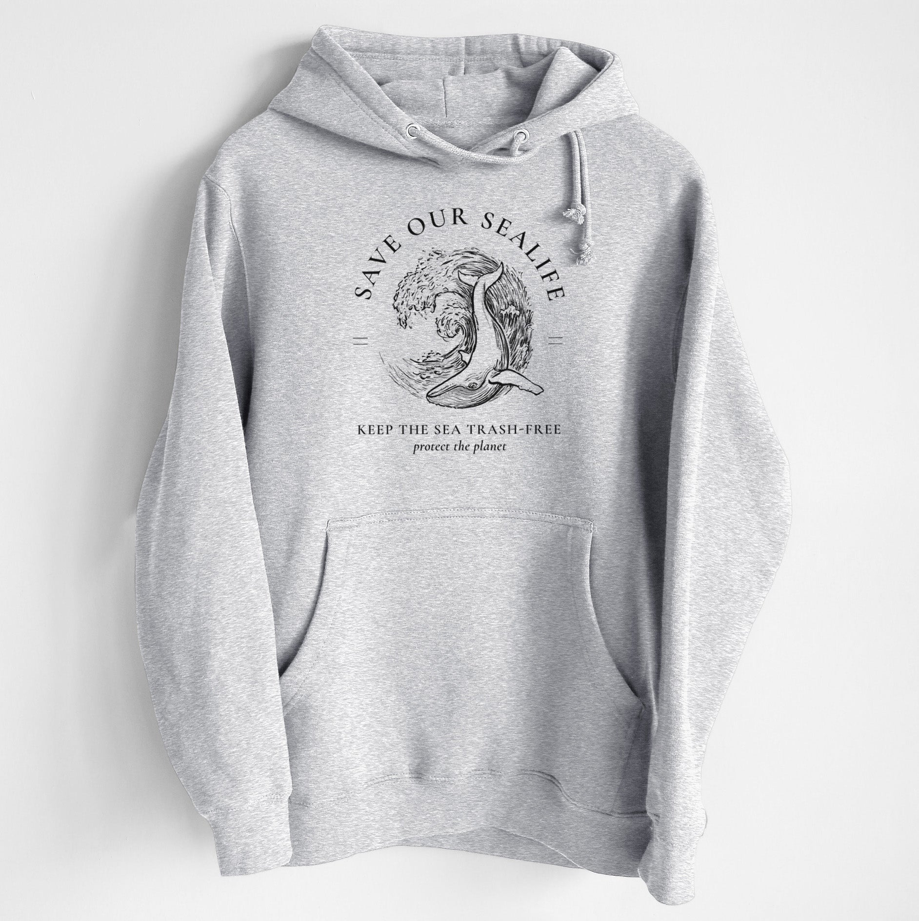 Save our Sealife - Keep the Sea Trash-Free - Heavyweight Fleece Hoodie