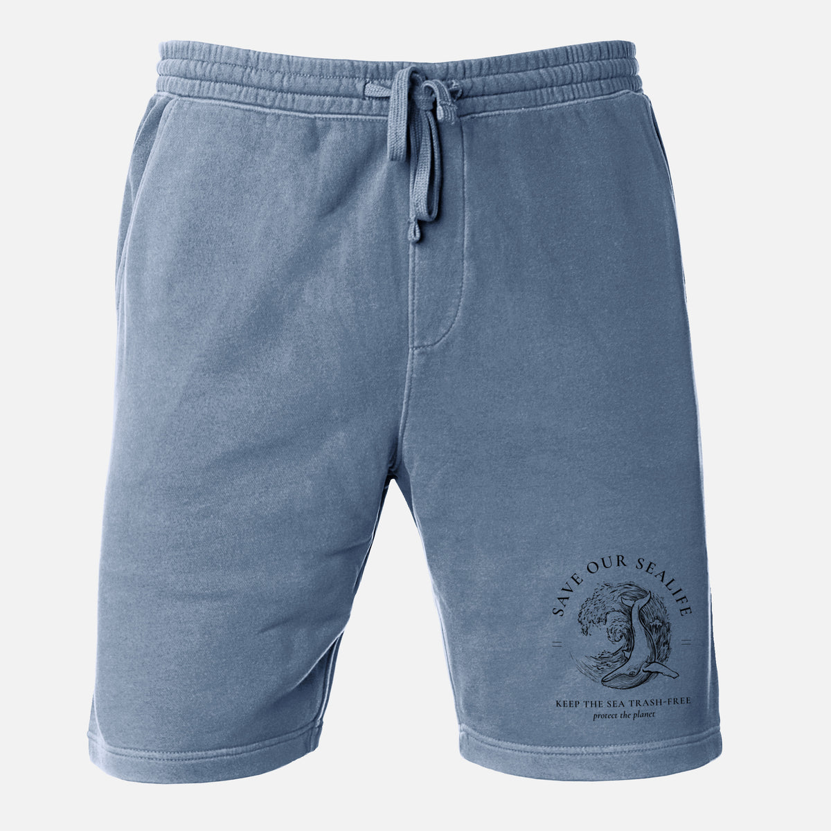 Save our Sealife - Keep the Sea Trash-Free - Unisex Pigment Dyed Shorts