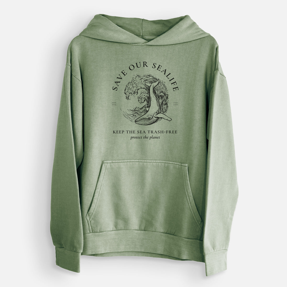 Save our Sealife - Keep the Sea Trash-Free  - Urban Heavyweight Hoodie