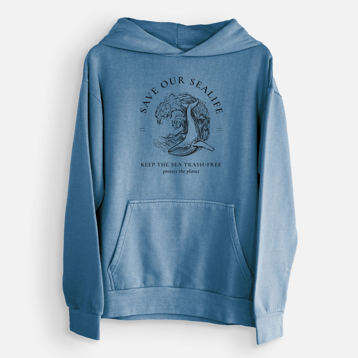 Save our Sealife - Keep the Sea Trash-Free  - Urban Heavyweight Hoodie