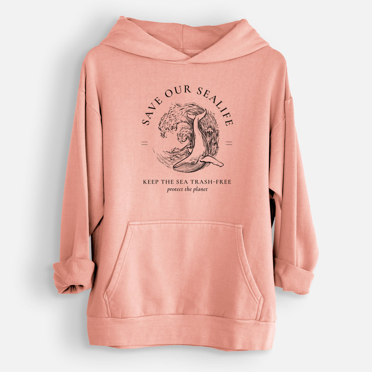 Save our Sealife - Keep the Sea Trash-Free  - Urban Heavyweight Hoodie