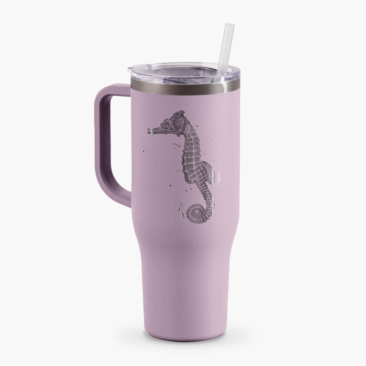 Hippocampus ingens - Pacific Seahorse - 40oz Tumbler with Handle