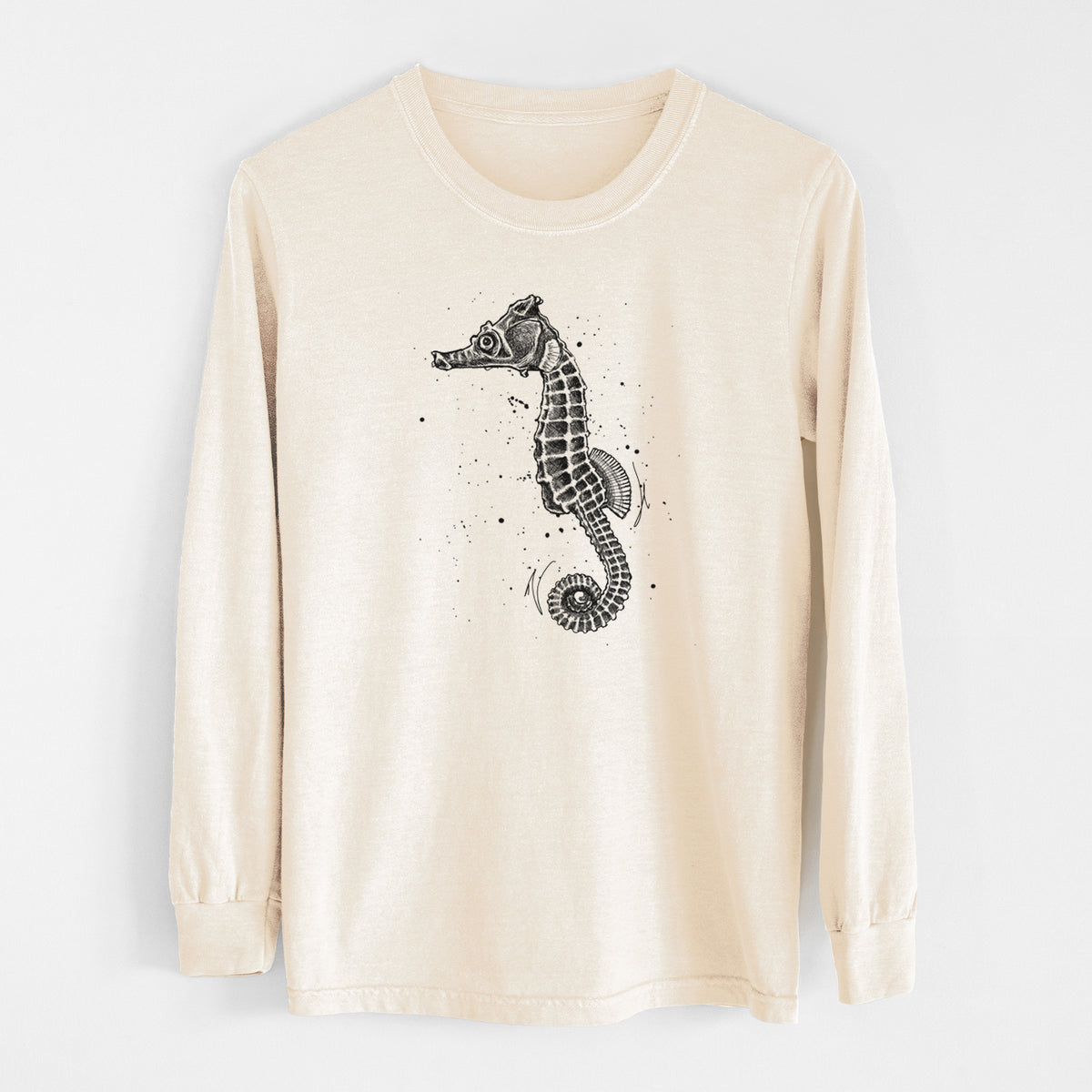 Hippocampus ingens - Pacific Seahorse - Unisex Comfort Colors 100% Cotton Long Sleeve