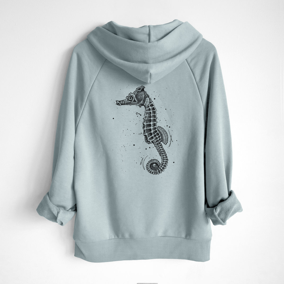 Hippocampus ingens - Pacific Seahorse - UltraLuxe Heavyweight French Terry Hoodie